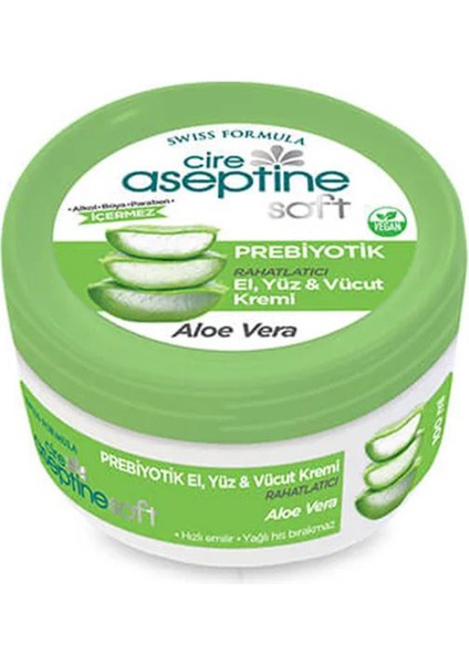 Soft Aloe Vera Özlü Yatıştırıcı Besleyici Prebiyotikli Krem 100 ml