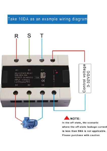 SSR-3DA40A 3-32VDC Solid 3 Fazlı Katı Hal Rölesi modelleri