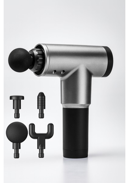 6 Kademeli Masaj Tabancası Sporcu Masaj Aleti 4 Başlıklı Titreşimli Kas Masaj Cihazı Gri H320 fiyatları