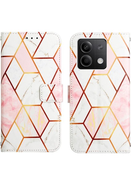 Xiaomi Redmi Için Not 13 5g Kickstand Mermer Desen Pu Deri Cüzdan (Yurt Dışından)