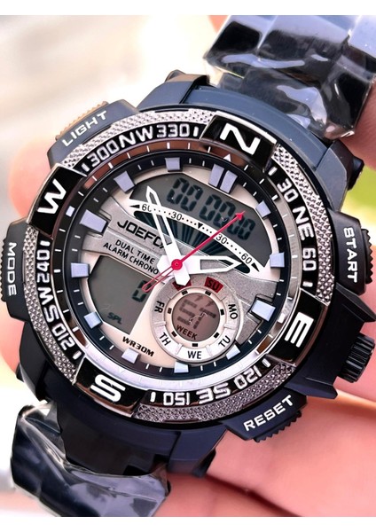 Çelik Kordon Dijital ve Analog 2 Yıl Garantili 3 Atm Suya Dayanıklı Erkek Kol Saati JOE1.LC04 fiyatları