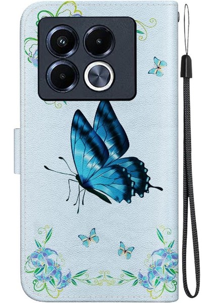 Infinix Not 40 5g Kart Yuvaları Için Flip Case Kelebek Çiçek Boyalı Pu (Yurt Dışından) fırsatları
