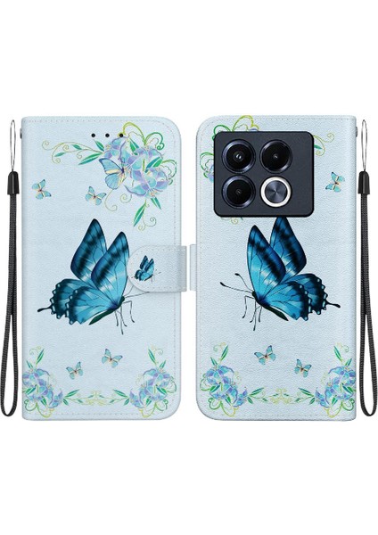 Infinix Not 40 5g Kart Yuvaları Için Flip Case Kelebek Çiçek Boyalı Pu (Yurt Dışından) indirimleri