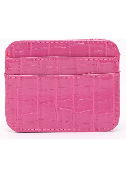 Fuşya SHK181 Kroko Suni Deri, 4 Kartlık ve Para Bölmeli, Unisex Kartlık fiyatları