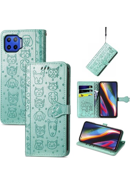 Moto G 5g Artı Kısa Kayış Karikatür Hayvanlar Için Kılıf Darbeye Deri (Yurt Dışından) modelleri