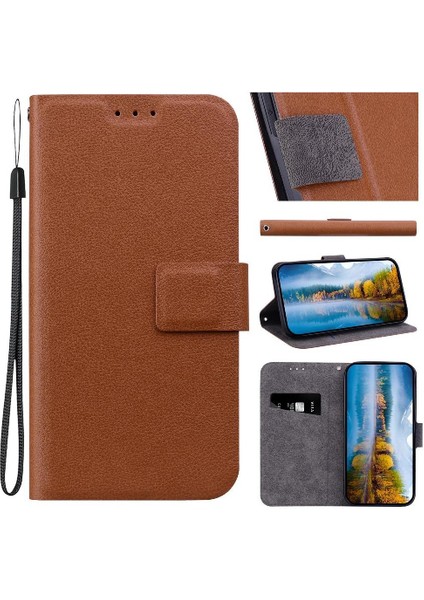 Kart ile Xiaomi 14T Pro Pu Deri Saf Renk Kickstand Için Flip Case (Yurt Dışından) fiyatları