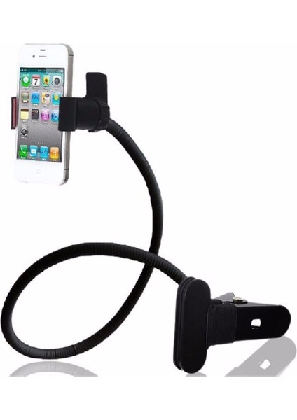 Akrobat Masa Tutucu 360° Döner Başlık ile Siyah Renkli Telefon ve Tablet İçin