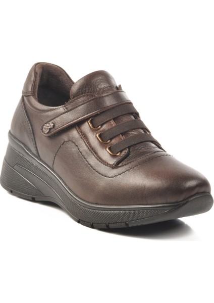 Kahve Hakiki Deri Anatomik Kadın Casual Ayakkabı Z010 Z modelleri