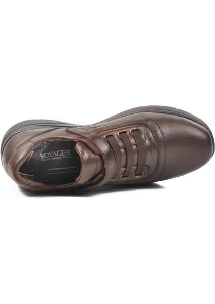 Kahve Hakiki Deri Anatomik Kadın Casual Ayakkabı Z010 Z fırsatları