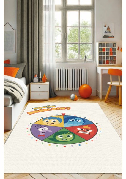 Oyun Halısı Bugün Nasılsın Sloganlı Halı Dijital Baskılı Pamuk Dokuma Kaymaz Tabanlı Yıkanabilir Antialerjik Evcil Hayvan Dostu Oyun Odası Halısı