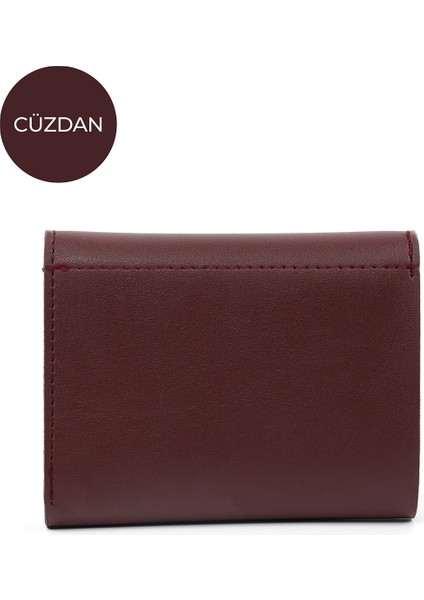 Bordo SHK67 Suni Deri Bozuk ve Kağıt Para Bölmeli Çıtçıtlı Kartlıklı Zarf Model Cepli Cüzdan modelleri