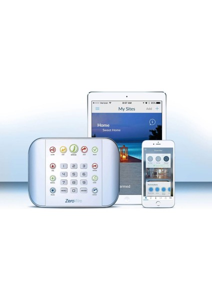 Zerowire Akıllı Ev Wireless Wifi Güvenlik & Ev Otomatiği Güvenlik Alarm Sistemi Kablosuz Panel Seti fiyatları