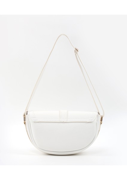 Beyaz SHK92 Kilit Detaylı Suni Deri Tek Bölmeli Çıtçıtlı El, Kol ve Omuz Çantası fırsatları