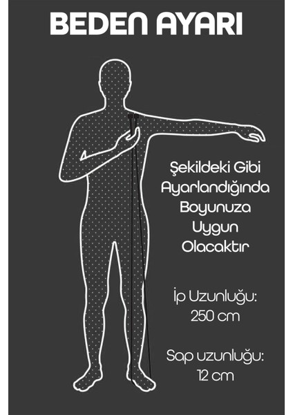 Basic Atlama Ipi Uzunluk Ayarlanabilir Atlama Sekme Ipi Jump Rope Siyah 515 fırsatları