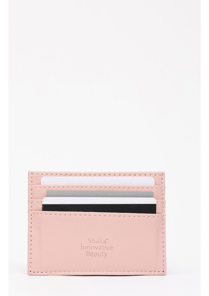 Pudra SHK68 Unisex Suni Deri Süper Ince Model Kağıt Para Bölmeli Kredi Kartı ve Kartvizitlik Kartlık Cüzdan