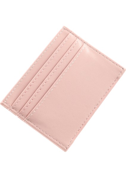 Pudra SHK68 Unisex Suni Deri Süper Ince Model Kağıt Para Bölmeli Kredi Kartı ve Kartvizitlik Kartlık Cüzdan
