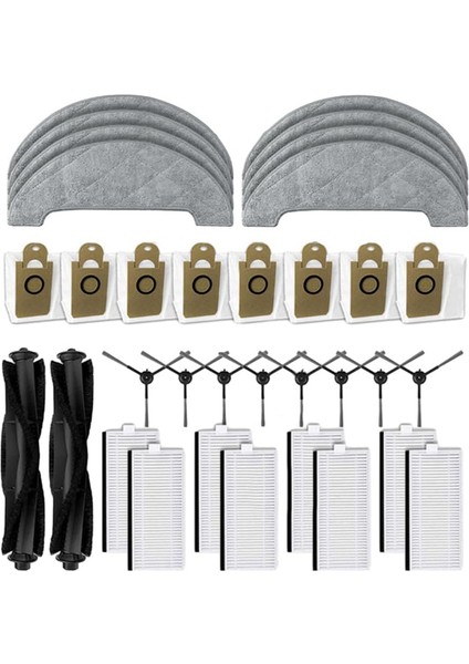 L6 Pro Robot Süpürge Ana Yan Fırçalar Hepa Filtreler Paspas Bezi Toz Torbaları Yedek Parçaları (Yurt Dışından) fiyatları