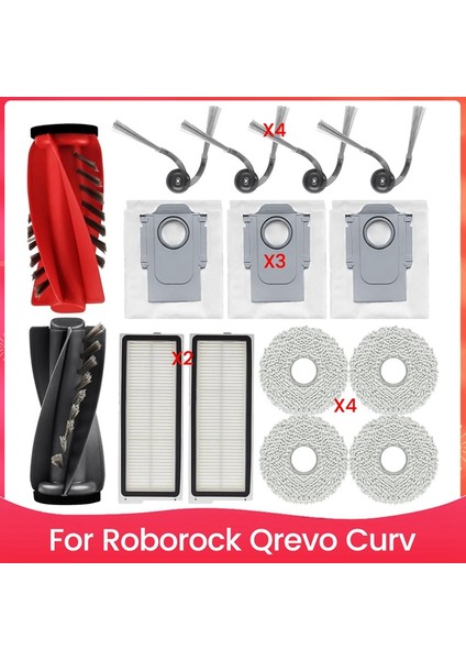 Qrevo Curv Robot Süpürge Yedek Parçaları Ana Yan Fırça Hepa Filtreleri Paspas Pedleri Toz Torbaları (Yurt Dışından) fiyatları