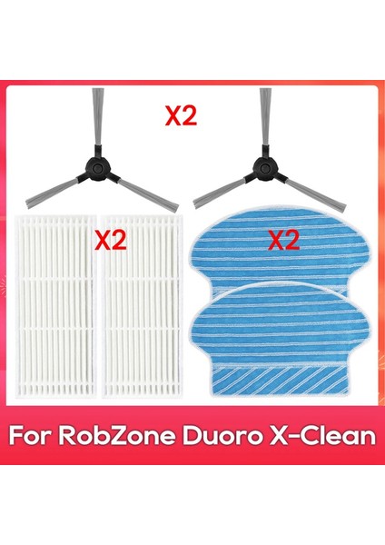 Robzone Duoro X- Elektrikli Süpürgeler Için Yedek Parça Aksesuarları Yan Fırça Hepa Filtre Paspas Bezi Bez Bez (Yurt Dışından) fiyatları