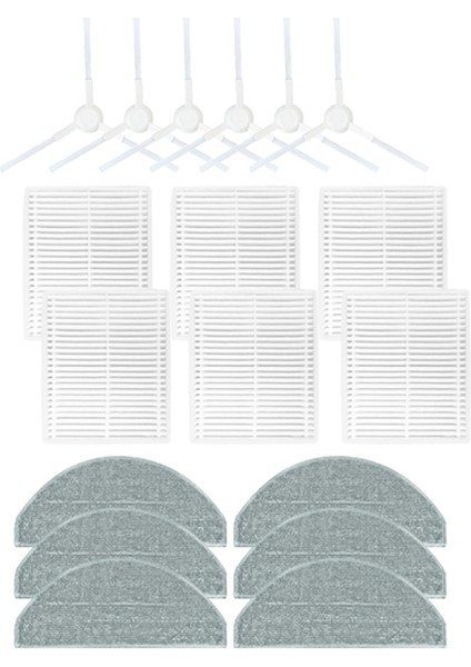 Robot Süpürge E10 E12 B112 Yedek Parça Aksesuarları Yan Fırça Hepa Filtre Paspas Bezi (Yurt Dışından) fiyatları