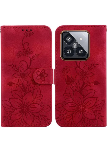 Xiaomi 14 Için Flip Case Pro Kickstand Manyetik Kart Tutucu Cüzdan Kabartmalı (Yurt Dışından) indirimleri