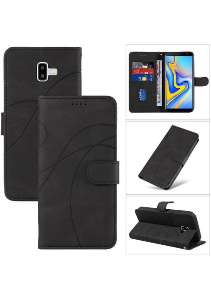 Samsung Galaxy J6 Artı Kart Yuvaları ve Kickstand Fonksiyonu Için Flip Case ve (Yurt Dışından)
