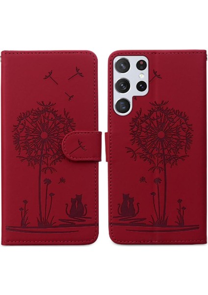 Samsung Galaxy S21 Ultra Standı Üç Kart Yuvaları Premium Için Flip Case (Yurt Dışından)