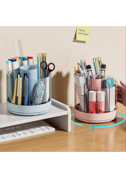 Masa Kozmetik Düzenleyicisi Için Kalemlik Düzenleyici - Boya Fırçası Kalem Kalemleri Için 360 Derece Dönebilen Kalemlik Beyaz (Yurt Dışından) fiyatları