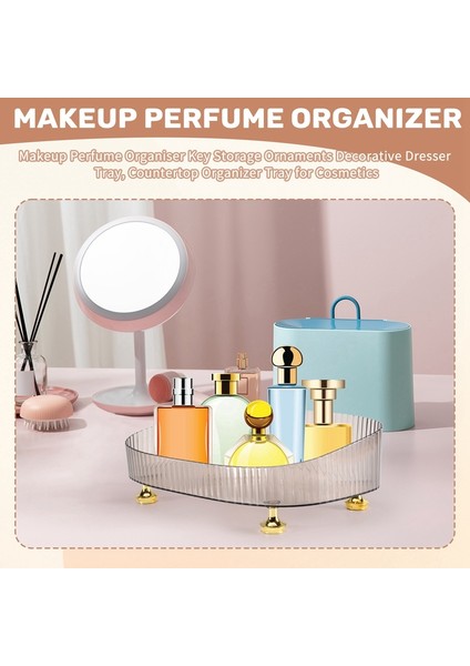 Makyaj Parfüm Düzenleyici Anahtar Saklama Süsleri Dekoratif Şifonyer Tepsisi, Kozmetikler Için Tezgah Üstü Düzenleyici Tepsi, B (Yurt Dışından) indirimleri