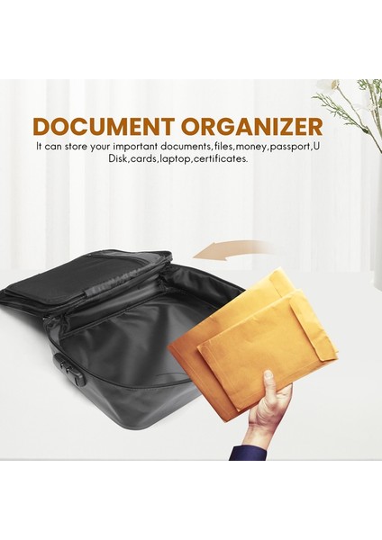 Kilitli Taşınabilir Dosyalama Saklama Kutusu Tutucu Belge Dosya Pasaport Sertifika Düzenleyici Çanta Yangına Dayanıklı Belge Çantası (Yurt Dışından) modelleri