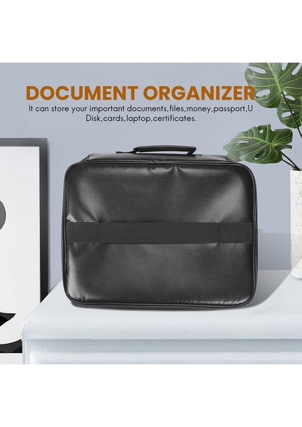 Kilitli Taşınabilir Dosyalama Saklama Kutusu Tutucu Belge Dosya Pasaport Sertifika Düzenleyici Çanta Yangına Dayanıklı Belge Çantası (Yurt Dışından) fırsatları