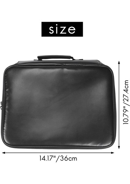 Kilitli Taşınabilir Dosyalama Saklama Kutusu Tutucu Belge Dosya Pasaport Sertifika Düzenleyici Çanta Yangına Dayanıklı Belge Çantası (Yurt Dışından) indirimleri