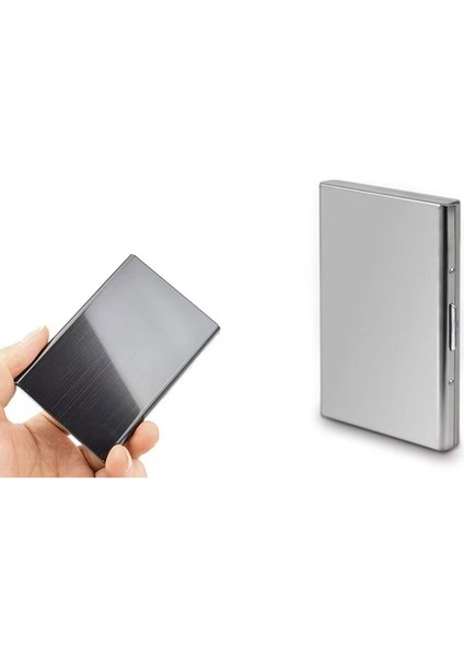 Ince Metal Kredi Kimlik Kartı Kartvizitlik - Anti-Manyetik Alüminyum Cüzdan, Paslanmaz Çelik Kartlık, Kimlik Kartı Klipsi B (Yurt Dışından) modelleri