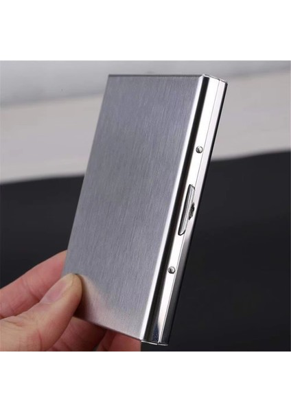 Ince Metal Kredi Kimlik Kartı Kartvizitlik - Anti-Manyetik Alüminyum Cüzdan, Paslanmaz Çelik Kartlık, Kimlik Kartı Klipsi B (Yurt Dışından) fırsatları