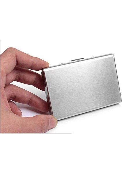 Ince Metal Kredi Kimlik Kartı Kartvizitlik - Anti-Manyetik Alüminyum Cüzdan, Paslanmaz Çelik Kartlık, Kimlik Kartı Klipsi B (Yurt Dışından) indirimleri