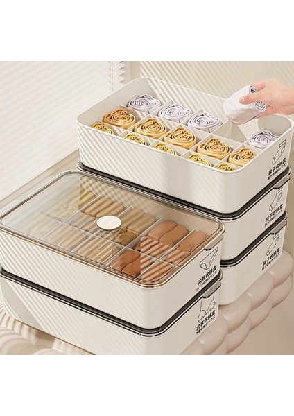 Iç Çamaşırı ve Çorap Düzenleyici Için Büyük Kapasiteli Toz Geçirmez Saklama Kutusu Kapaklı On Beş Hücreli Saklama Kutusu (Yurt Dışından) indirimleri