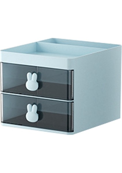 Masaüstü Saklama Kutusu Tüpü Şeffaf Çekmece Saklama Kutusu Çocuk ve Öğrenci Ofisi Masaüstü Süsleri Mavi (Yurt Dışından) indirimleri