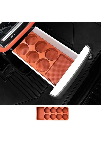 Leadıng Ideal L9 Buzdolabı Saklama Kutusu Silikon Mat Buzdolabı Sabit Kaymaz Bardak Tutucu Tepsi, Turuncu (Yurt Dışından) modelleri