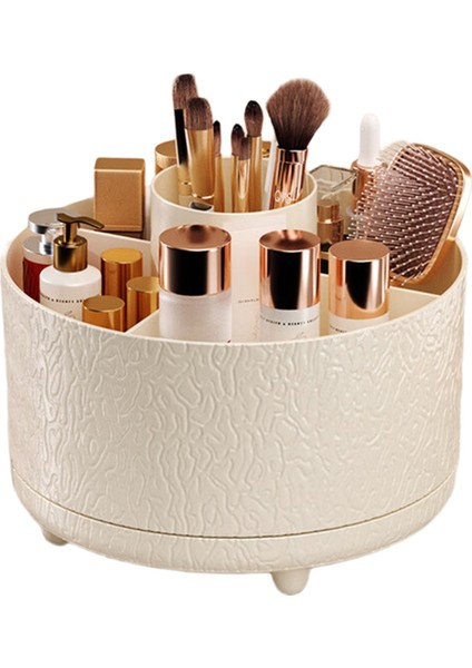 Kozmetik Saklama Kutusu Döndürülebilir Makyaj Fırçası Düzenleyici Masaüstü Makyaj Düzenleyici Cilt Bakımı Depolama Vanity B (Yurt Dışından)