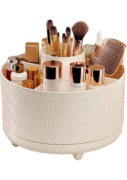 Kozmetik Saklama Kutusu Döndürülebilir Makyaj Fırçası Düzenleyici Masaüstü Makyaj Düzenleyici Cilt Bakımı Depolama Vanity B (Yurt Dışından) modelleri