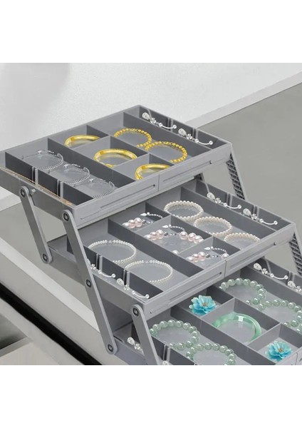 2/3 Katlı Mücevher Sergileme, Istiflenebilir Zarif Mücevher Tutucu, Taşınabilir Yüzük, Küpe, Kolye Düzenleyici, Saklama Kutusu B (Yurt Dışından) indirimleri