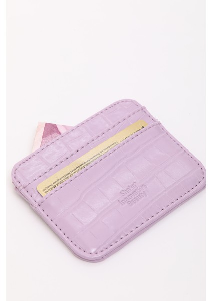 Lila SHK181 Kroko Suni Deri, 4 Kartlık ve Para Bölmeli, Unisex Kartlık indirimleri