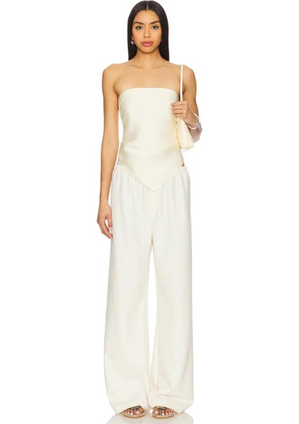 Kadın Saten Kumaş Stprazlez Asimetrik Bluz fiyatları