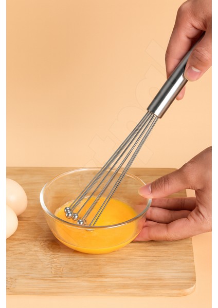 Bilyalı Yeni Nesil Çırpıcı - Paslanmaz Çelik - Ekstra Dayanıklı ve Kaliteli