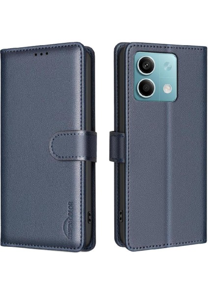 Xiaomi Redmi Not 13 Için Flip Case 5g Cüzdan Manyetik Rfıd Engelleme Pu (Yurt Dışından)