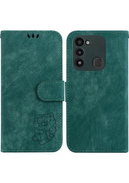 Spark 8c Kabartmalı Sevimli Kaplan Kartı Cep Flip Folio Tutucu Için Kılıf (Yurt Dışından)