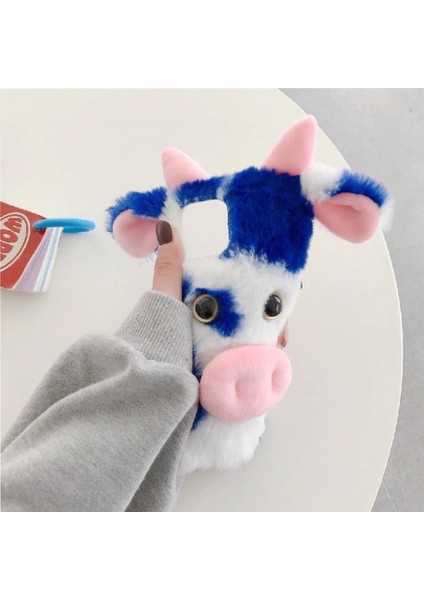 Oppo A55 4g Sonbahar ve Kış Inek Telefon Kılıfı Için Kılıf Güzel Bulanık Kabarık (Yurt Dışından)