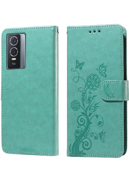 Vıvo Y76 5G/Y76S Deri Çiçek Flip Kart Yuvaları Için Flip Case (Yurt Dışından) fırsatları