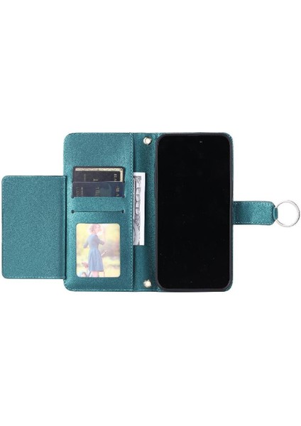 IPhone 12 Için Flip Case Pro Max Cüzdan Uzun Kayış Kart Yuvaları Tutucu Pu (Yurt Dışından) modelleri