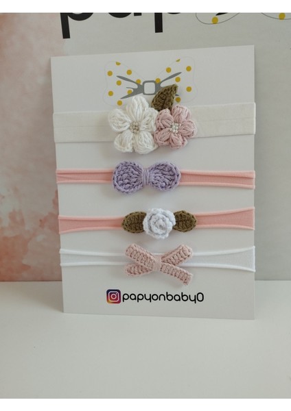 4'lü Set Saç Bandı - Çok Renkli - Organik & El Yapımı fiyatları